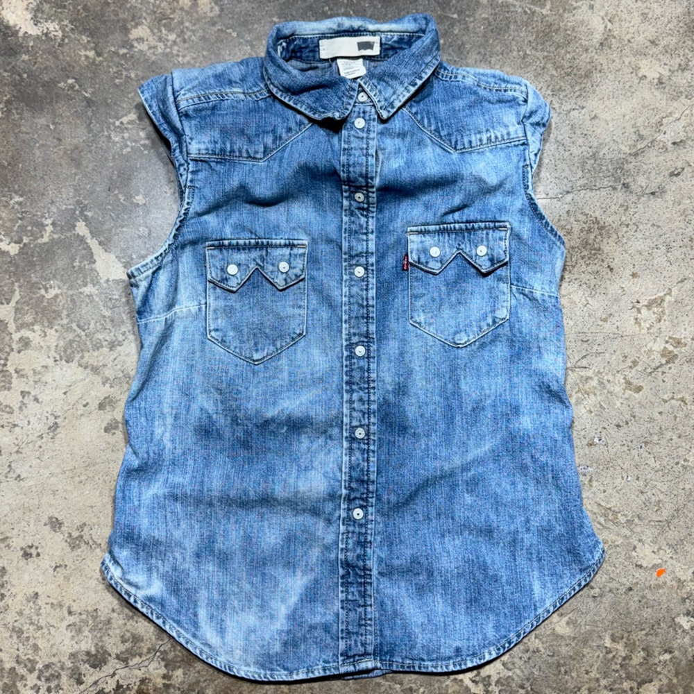 Levi's Kids Blue Denim Button Down Shirt